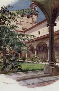 Chiostro Di S Marco, Firenze (színes litho)