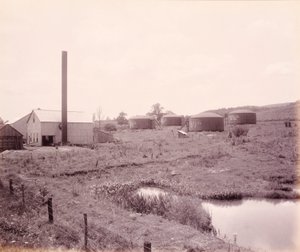 Olajszivattyúállomás, Athén közelében, a Lehigh Valley Railroad számára
