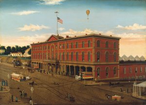A Third Avenue Railroad Depot, kb. 1859-60. alkotó: William H Schenck