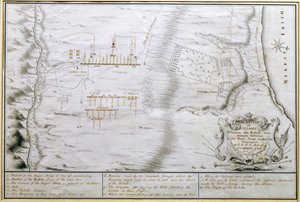 A cullodeni csata terve, 1746. április 16. (toll és tinta papíron) alkotó: William Hall