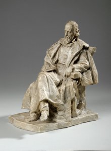 Maquette Alfrednek, Lord Tennyson a Trinity College-ban, Cambridge-ben, 1909 körül (gipsz) alkotó: William Hamo Thornycroft