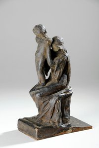 Makett az anya és gyermek figurájához (gyurma)