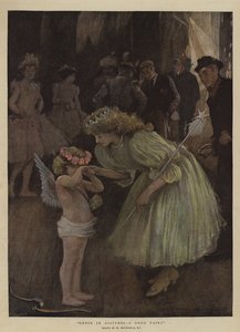 Cupido a bajban, egy jó tündér (chromolitho)