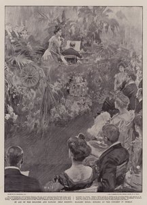 A katonák és a tengerészek segítő társaságának segélyében Madame Melba énekel a dublini koncerten