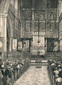 St. Albans templom belseje, Holborn, 19. század vége. alkotó: William Hatherell
