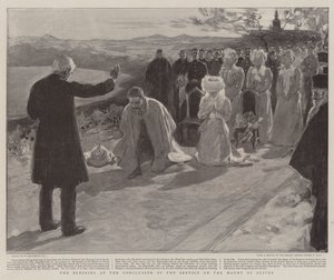 Áldás az Olajfák-hegyi istentisztelet végén alkotó: William Hatherell