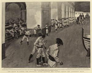 A királynő Cimiez-ben, a Chasseurs Alpins tiszteleg Őfelsége előtt a délutáni kocsikázás során alkotó: William Hatherell