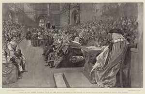 Társai kipróbálták, a Lordok Házában lévő Királyi Képtár általános képe Earl Russell Bigamy perének idején