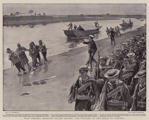 Seymour admirális segélyoszlopával, a sebesültek menetén Tientsin felé