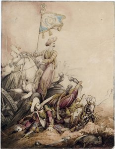 ""Mameluk zászlóvivő a harcban"" (Mameluk zászlóvivő a harcban) William Heath (1795-1840) akvarellje - 1818 Méret: 33,5x25,9 cm Magángyűjtemény alkotó: William Heath