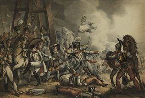 Sauve qui peut, vagyis Minden ember önmagáért, Thomas Sutherland (1785-1838) akvatinta, kiadó: James Jenkins, 1816. május 1. (színes akvatinta) alkotó: William Heath