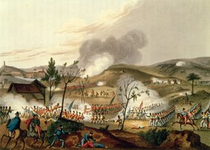Waterloo-i csata, 1815. június 18. (akvatinta) alkotó: William Heath