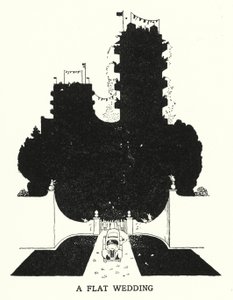 Egy lapos esküvő (litho) alkotó: William Heath Robinson
