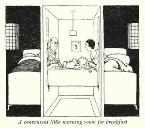Kényelmes kis reggeli szoba reggelire (litho) alkotó: William Heath Robinson