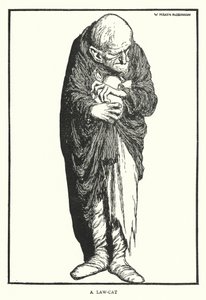 Törvénymacska (litho) alkotó: William Heath Robinson