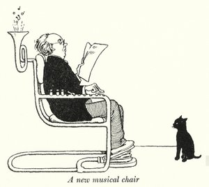 Egy új zenei szék (litho) alkotó: William Heath Robinson