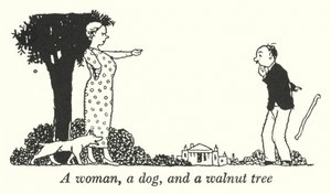 Egy nő, egy kutya és egy diófa (litho) alkotó: William Heath Robinson