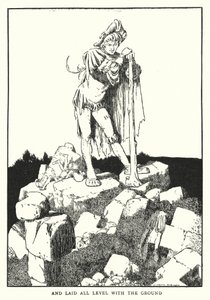 És teljesen egy szintbe fektette a talajjal (litho) alkotó: William Heath Robinson