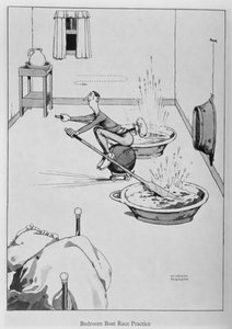 Hálószoba hajóverseny gyakorlat, illusztráció az „Inventions”-ből alkotó: William Heath Robinson