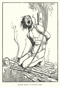 Maró tűzzel égett (litho) alkotó: William Heath Robinson