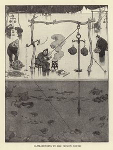 Kagylóhalászat a fagyos északon alkotó: William Heath Robinson