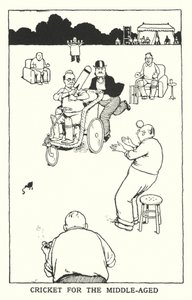 Krikett középkorúaknak (litho) alkotó: William Heath Robinson