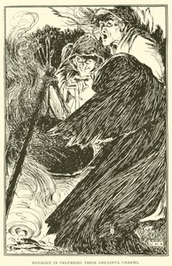 Félelmetes bájaik előkészítésében vesznek részt alkotó: William Heath Robinson