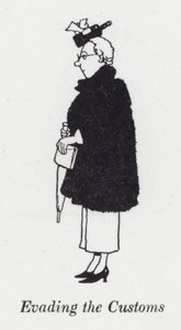 Kikerülni a vámot (litho) alkotó: William Heath Robinson