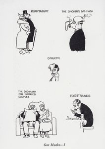 Gázálarcok – I (litho) alkotó: William Heath Robinson