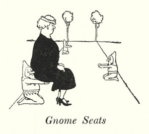 Gnome Seats (litho) alkotó: William Heath Robinson
