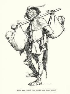 Jó ember, ez a két lány szobalány? (litho) alkotó: William Heath Robinson