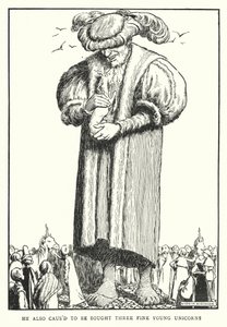 Három szép fiatal egyszarvút is vásároltak tőle (litho) alkotó: William Heath Robinson