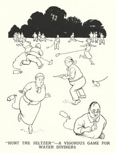 "Hunt the Seltzer", egy erőteljes játék vízjósok számára (litho) alkotó: William Heath Robinson