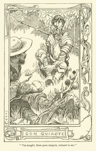 Illusztráció: Don Quijote (litho) alkotó: William Heath Robinson