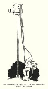 Illusztráció: Railway Ribaldry, W Heath Robinson (litho) alkotó: William Heath Robinson