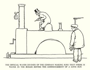 Illusztráció: Railway Ribaldry, W Heath Robinson (litho) alkotó: William Heath Robinson