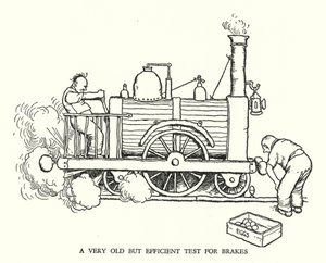 Illusztráció: Railway Ribaldry, W Heath Robinson (litho) alkotó: William Heath Robinson