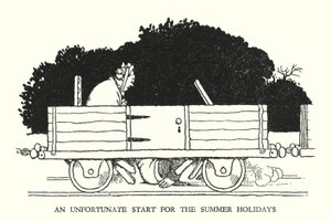 Illusztráció: Railway Ribaldry, W Heath Robinson (litho) alkotó: William Heath Robinson