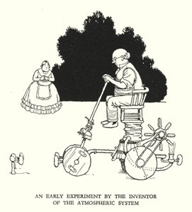 Illusztráció: Railway Ribaldry, W Heath Robinson (litho) alkotó: William Heath Robinson