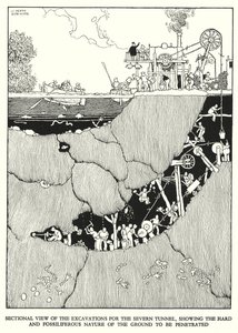 Illusztráció: Railway Ribaldry, W Heath Robinson (litho) alkotó: William Heath Robinson