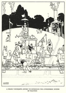 Illusztráció: Railway Ribaldry, W Heath Robinson (litho) alkotó: William Heath Robinson