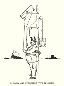 Illusztráció: Railway Ribaldry, W Heath Robinson (litho) alkotó: William Heath Robinson