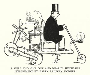 Illusztráció: Railway Ribaldry, W Heath Robinson (litho) alkotó: William Heath Robinson