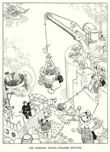 Illusztráció: Railway Ribaldry, W Heath Robinson (litho) alkotó: William Heath Robinson