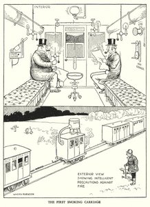 Illusztráció: Railway Ribaldry, W Heath Robinson (litho) alkotó: William Heath Robinson