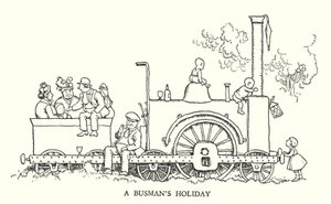 Illusztráció: Railway Ribaldry, W Heath Robinson (litho) alkotó: William Heath Robinson