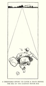Illusztráció: Railway Ribaldry, W Heath Robinson (litho) alkotó: William Heath Robinson