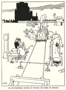 Illusztráció: Railway Ribaldry, W Heath Robinson (litho) alkotó: William Heath Robinson