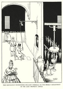 Illusztráció: Railway Ribaldry, W Heath Robinson (litho) alkotó: William Heath Robinson