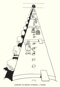 Illusztráció: Railway Ribaldry, W Heath Robinson (litho) alkotó: William Heath Robinson
